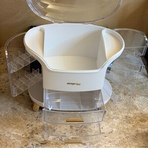 Makeup Storage Drawers - White and clear